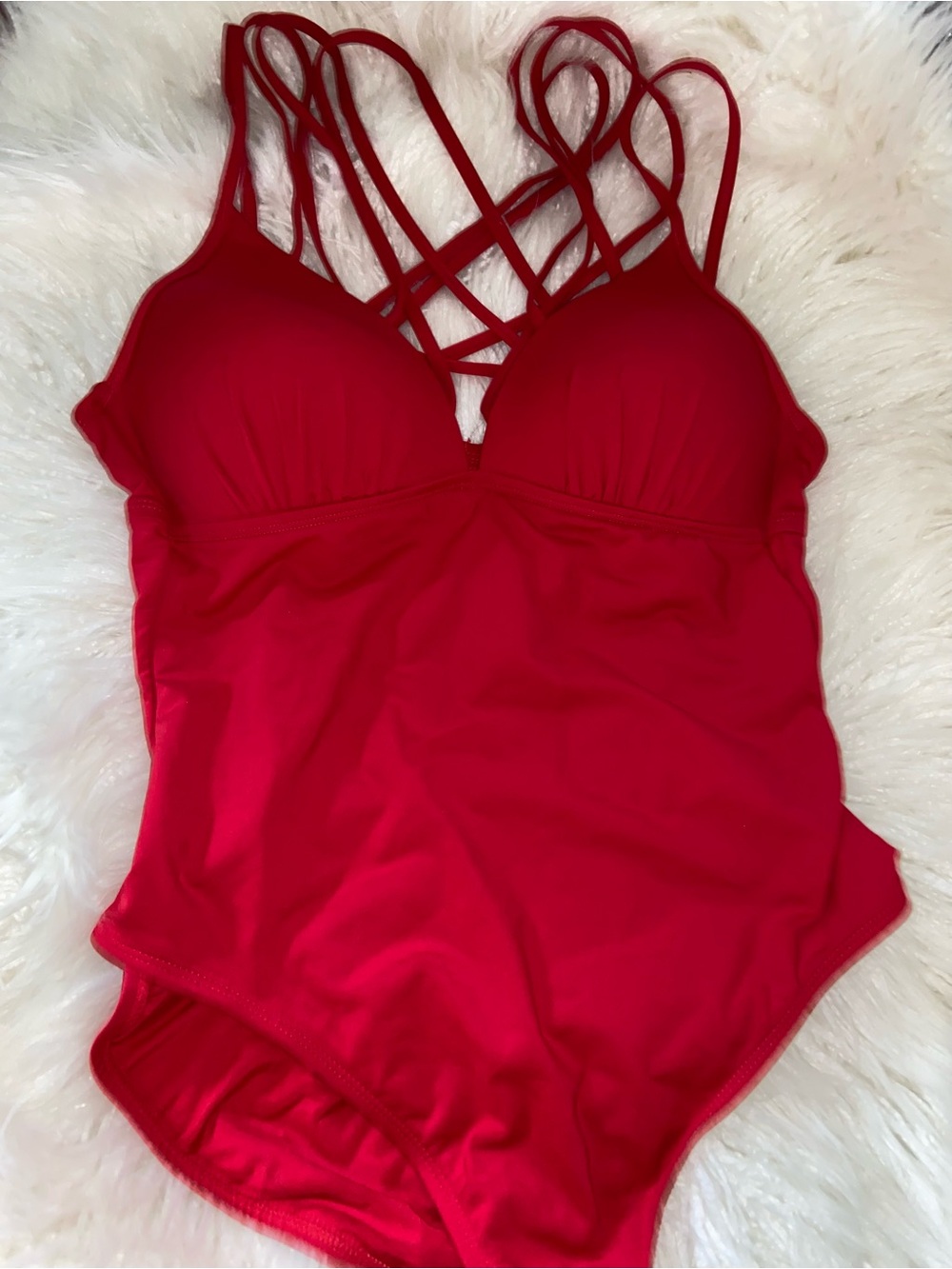 La Blanca Red Strappy-Back One-Piece Swimsuit